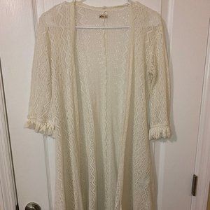 Small Cream Hollister Knit Cardigan